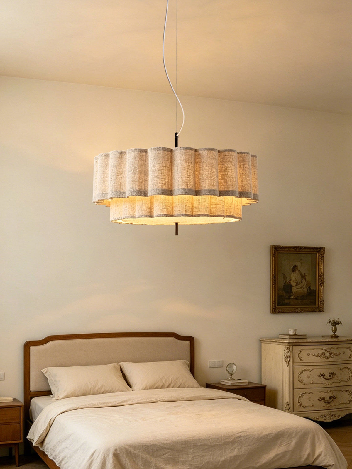 Rowan Fluted Fabric Pendant Lamp