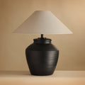 Rustic Black Ceramic Table Lamp