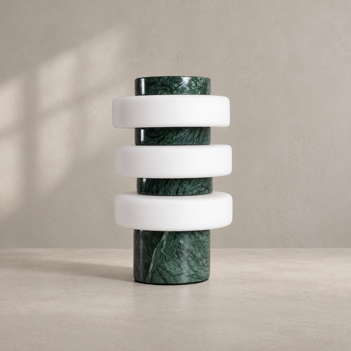 Saturn Travertine Table Lamp