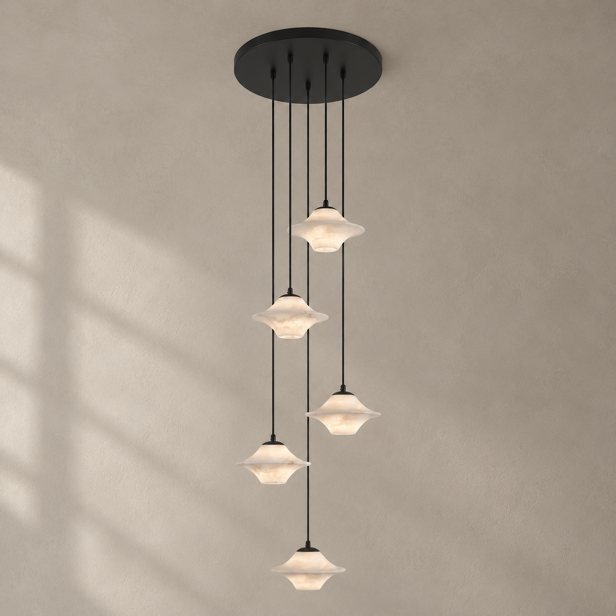 Saucer Alabaster Pendant Light