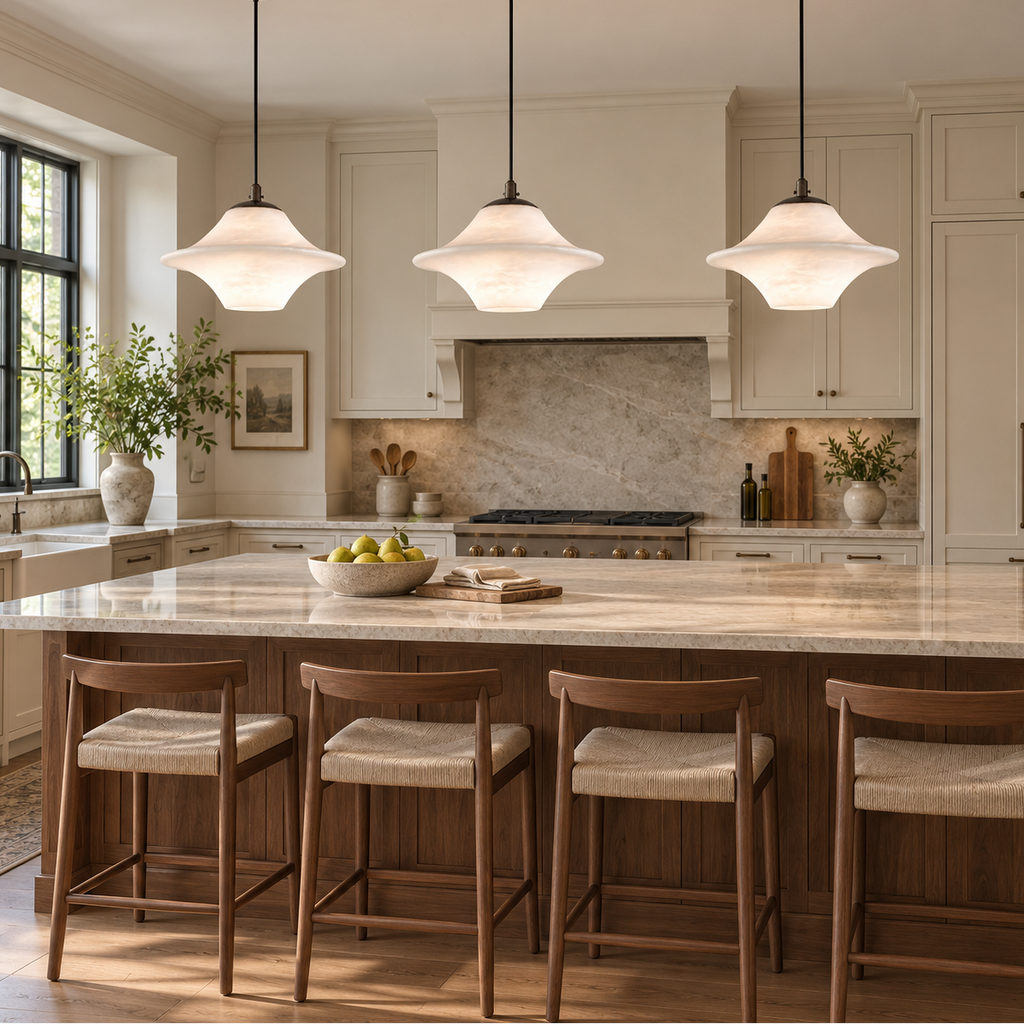 Saucer Alabaster Pendant Light