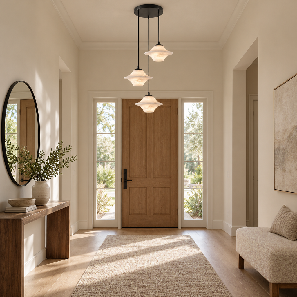 Saucer Alabaster Pendant Light