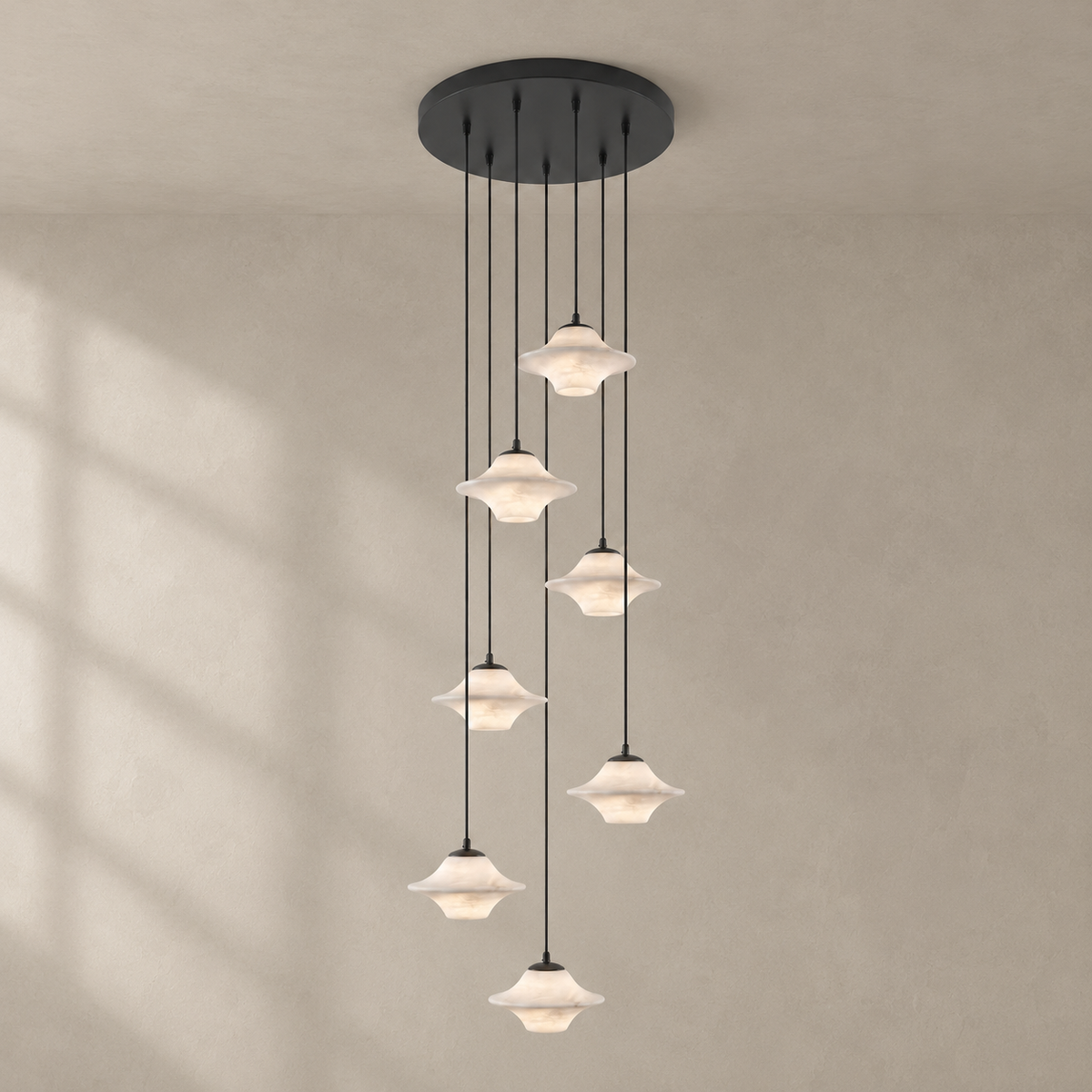 Saucer Alabaster Pendant Light