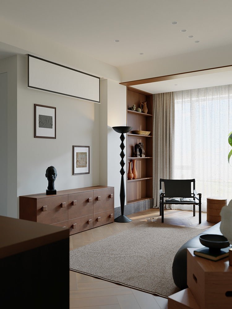 Sculptural Geometric Stack Floor Lamp