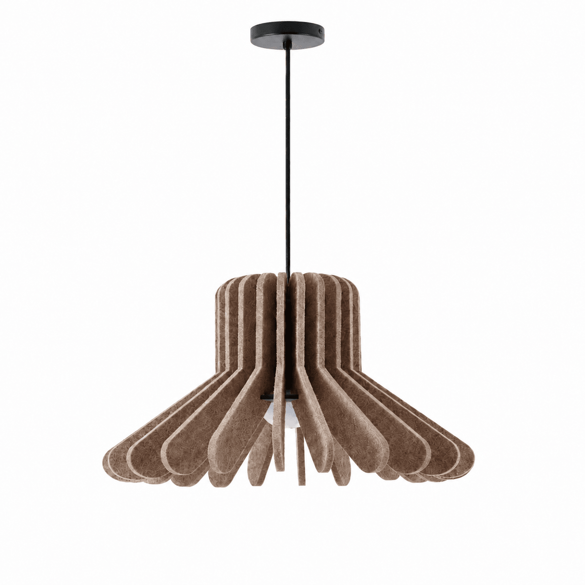 Sculptural Layered Felt Pendant Lamp