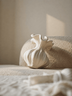 Sculptural Sand Texture Ivory Vase