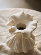 Sculptural Sand Texture Ivory Vase