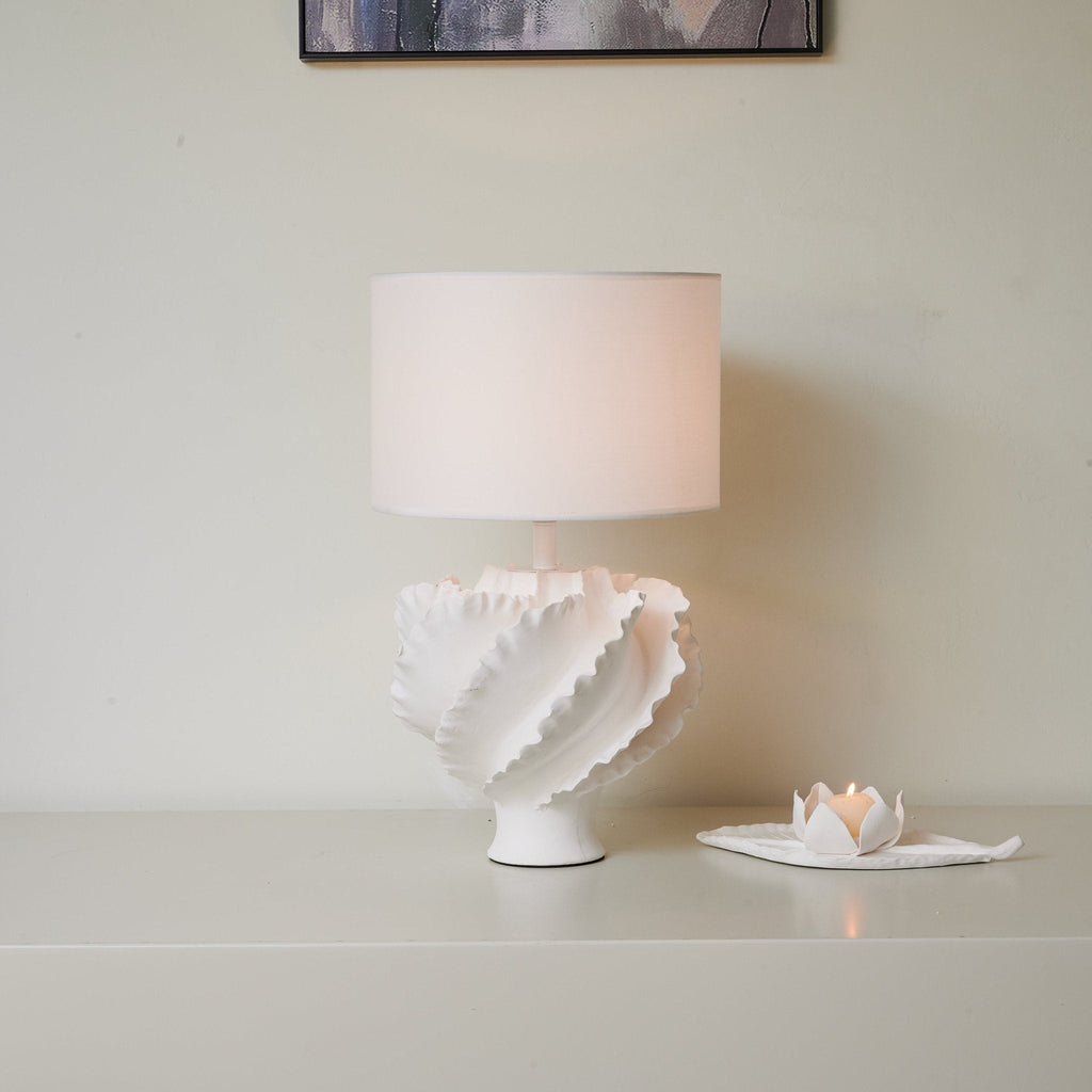 Sculptural Shell Inspired Table Lamp