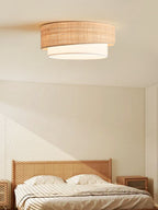 Sedge Raffia Flush Mount