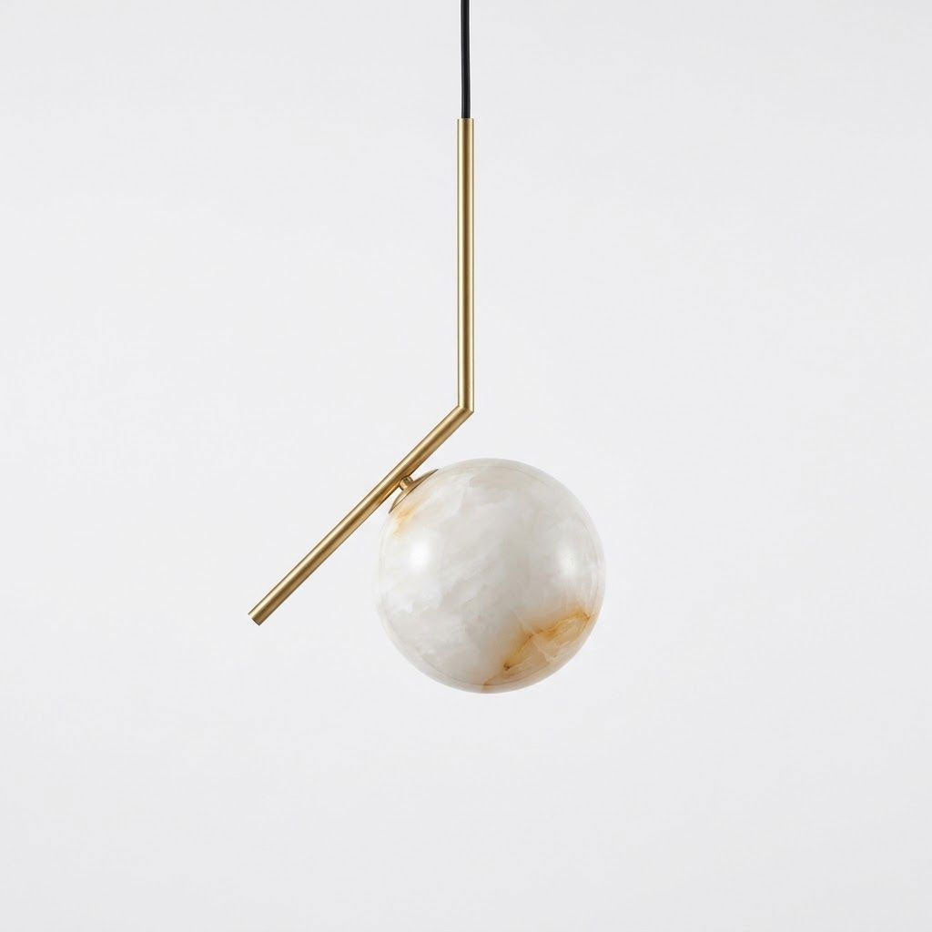 Selene Alabaster Globe Pendant Light