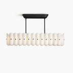 Seraphine Linear Fluted Glass Island Chandelier