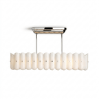 Seraphine Linear Fluted Glass Island Chandelier