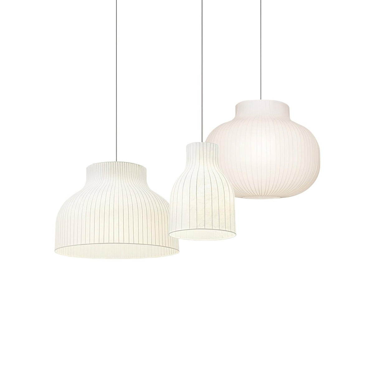 Serica Trio Silk Collection Pendant Lamp