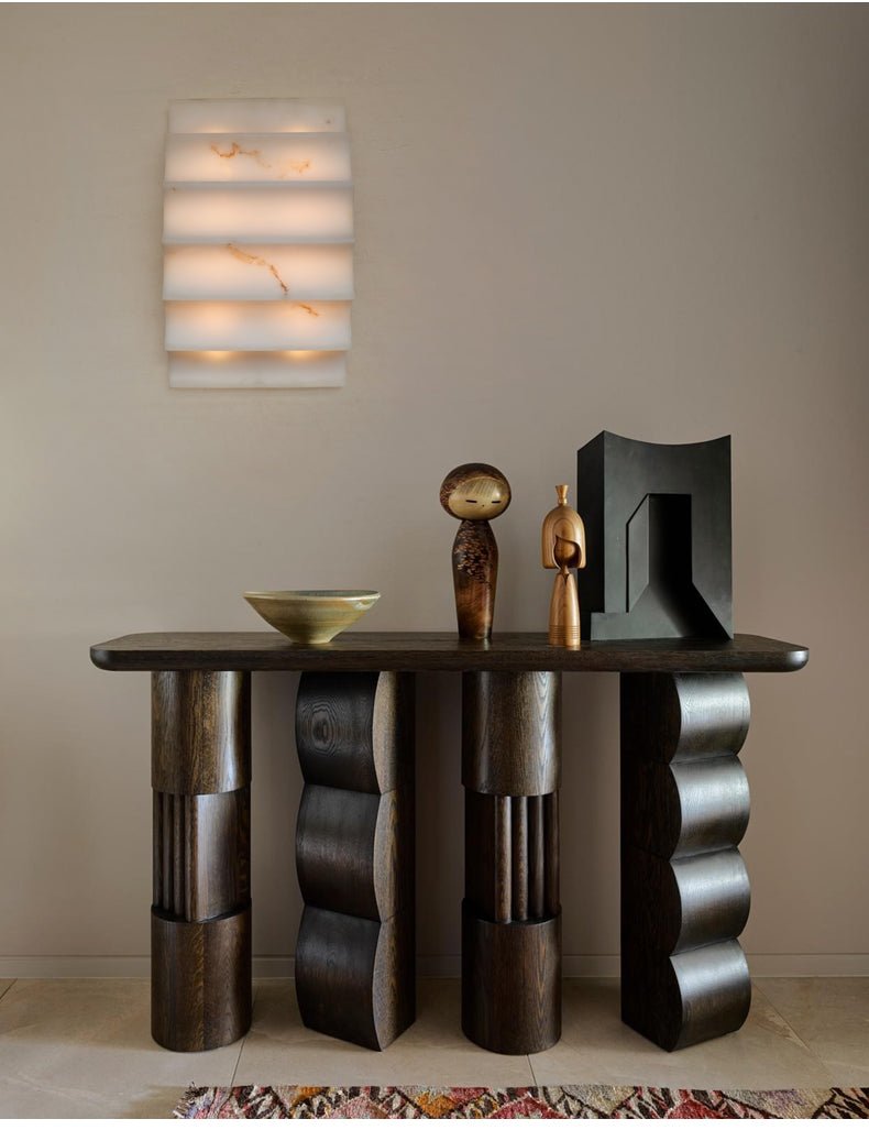 Serra Tiered Alabaster Sconce