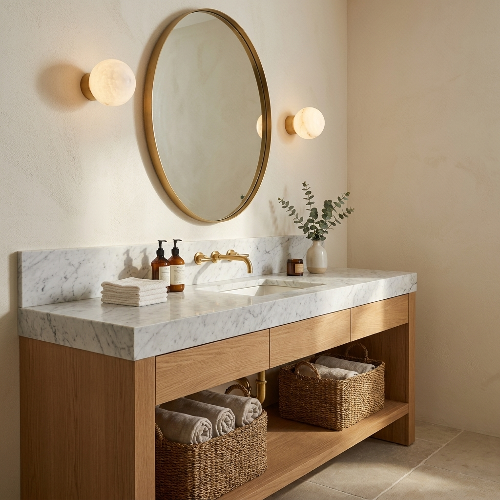 Sferanne Alabaster Sphere Wall Sconce