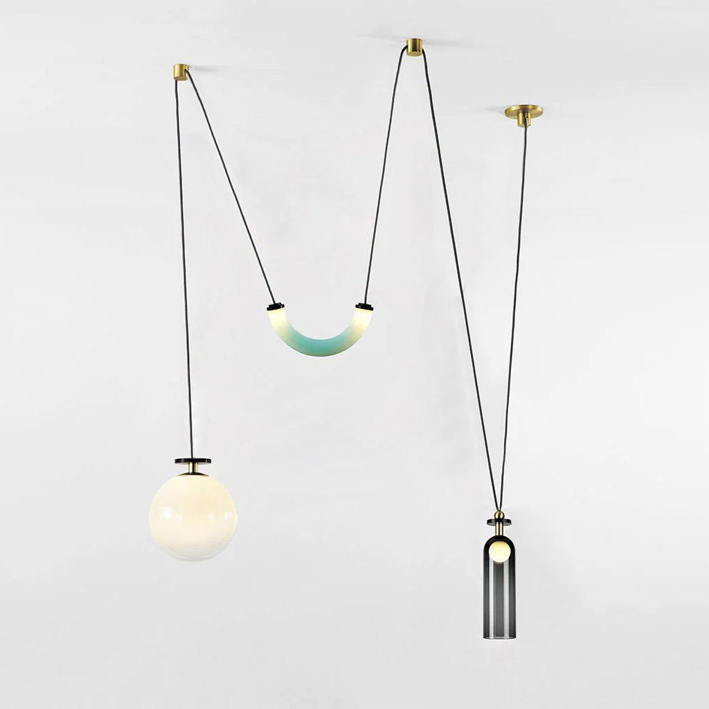 Geometric Shape Art Modern Chandelier Section I: ? 23.6″ x H 47.2″ / Dia 60cm x H 120cm Chandelier
