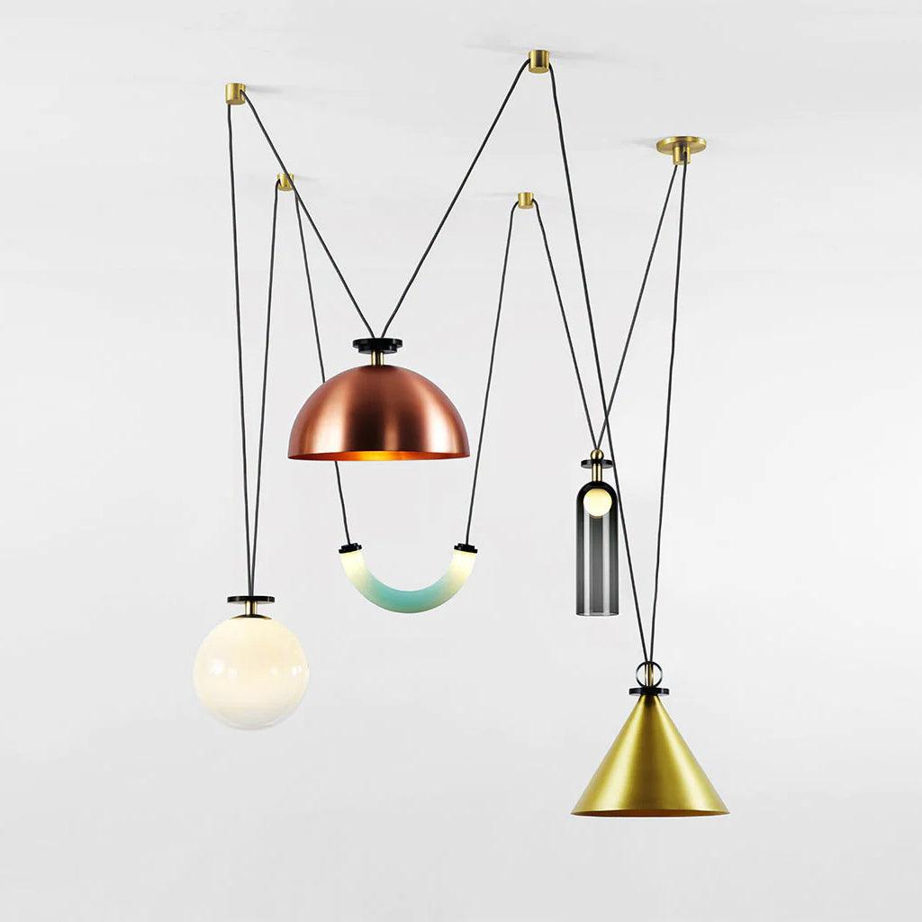 Geometric Shape Art Modern Chandelier Section G: ? 43.3″ x H 47.2″ / Dia 110cm x H 120cm Chandelier