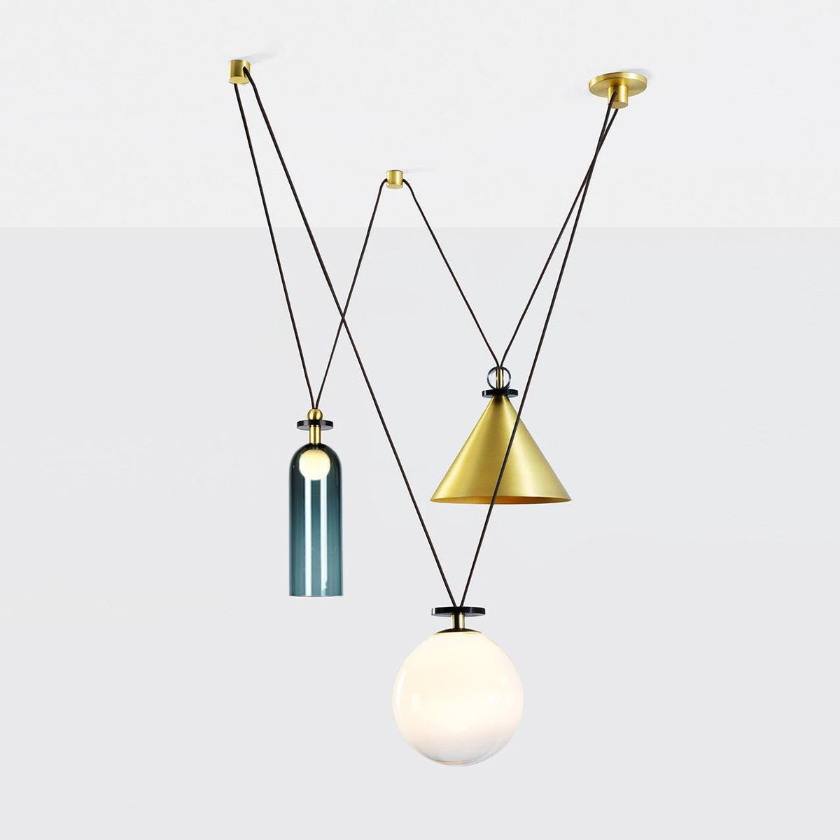 Geometric Shape Art Modern Chandelier Section F: ? 23.6″ x H 47.2″ / Dia 60cm x H 120cm Chandelier