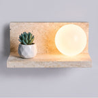 Shelf Travertine Sconce