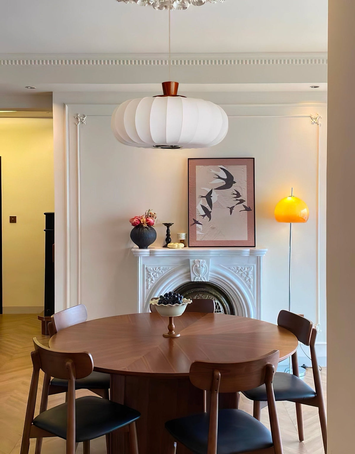 Silk Lantern Pendant Light ∅ 19.7″ x H 11.8″ / White Pendant light