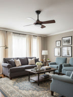 Silver Curve Ceiling Fan Light