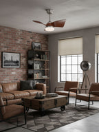 Silver Curve Ceiling Fan Light