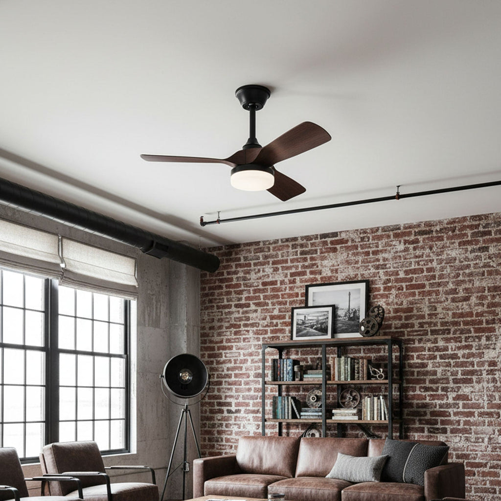Silver Curve Ceiling Fan Light