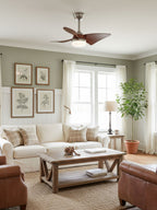 Silver Curve Ceiling Fan Light
