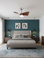 Silver Curve Ceiling Fan Light