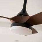 Silver Curve Ceiling Fan Light