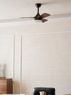 Silver Curve Ceiling Fan Light