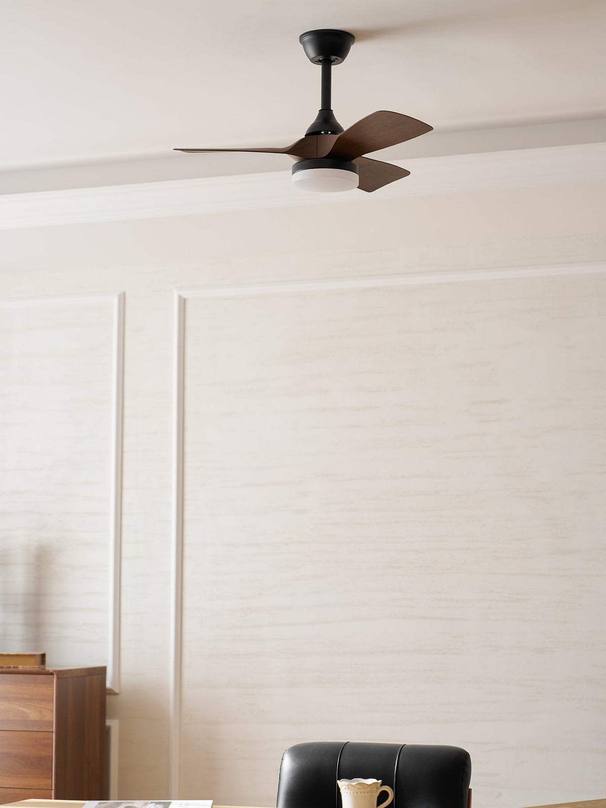 Silver Curve Ceiling Fan Light