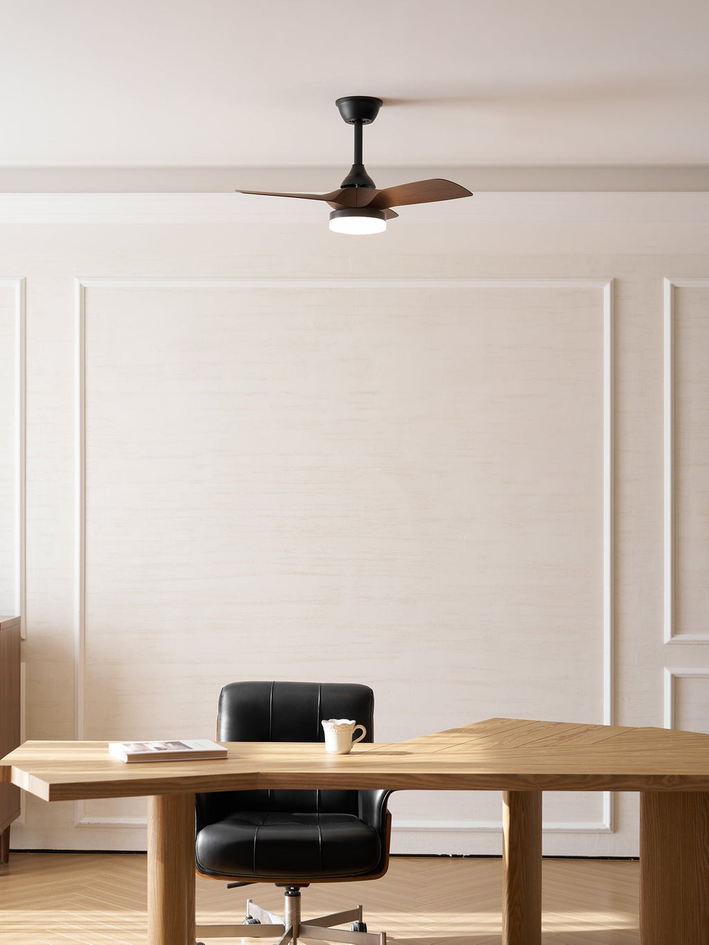 Silver Curve Ceiling Fan Light
