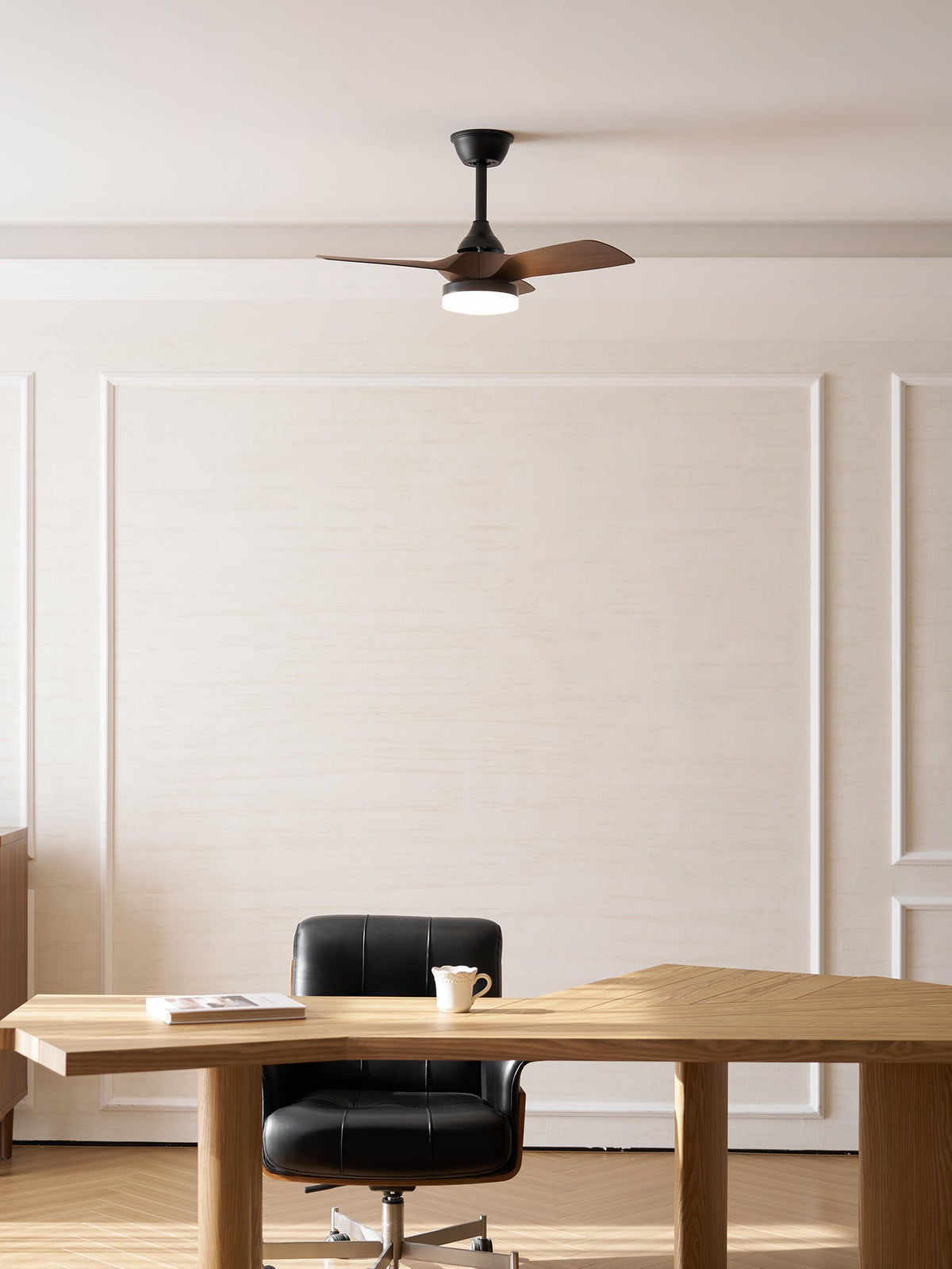 Silver Curve Ceiling Fan Light