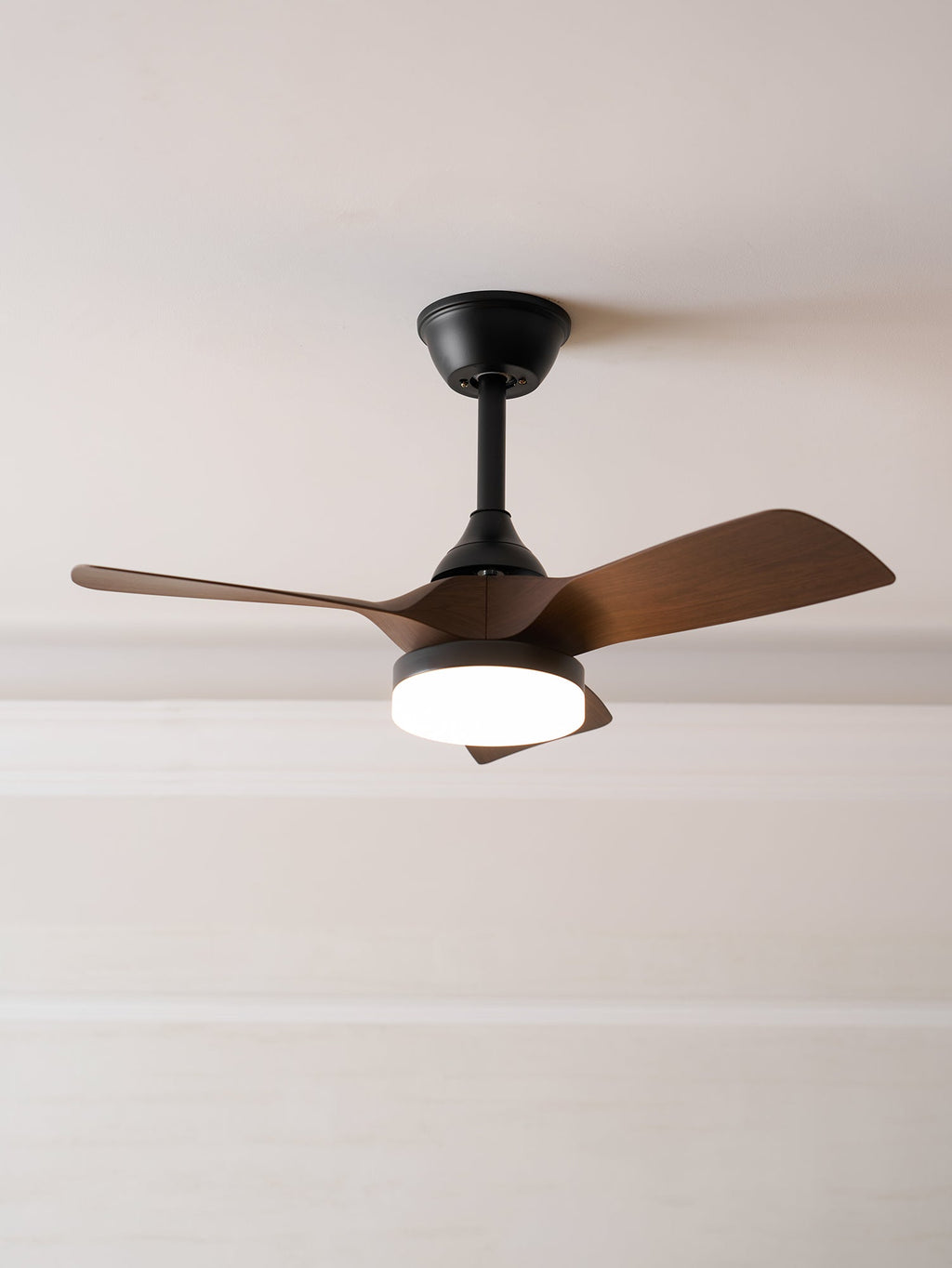 Silver Curve Ceiling Fan Light