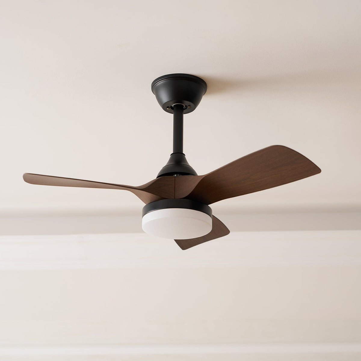 Silver Curve Ceiling Fan Light