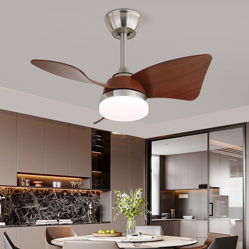Silver Curve Ceiling Fan Light
