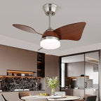 Silver Curve Ceiling Fan Light