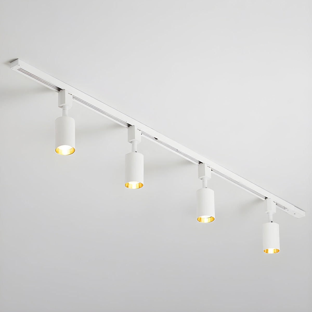 Sleek Cylinder Track Light 4 heads L 59.1″ x H 8.7″ / White / Neutral Light Ceiling lamp