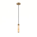 Slender Alabaster Column Chandelier