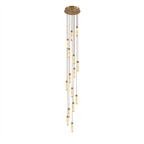 Slender Alabaster Column Chandelier