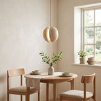 Sliced Travertine Globe Pendant Lamp