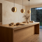 Sliced Travertine Globe Pendant Lamp