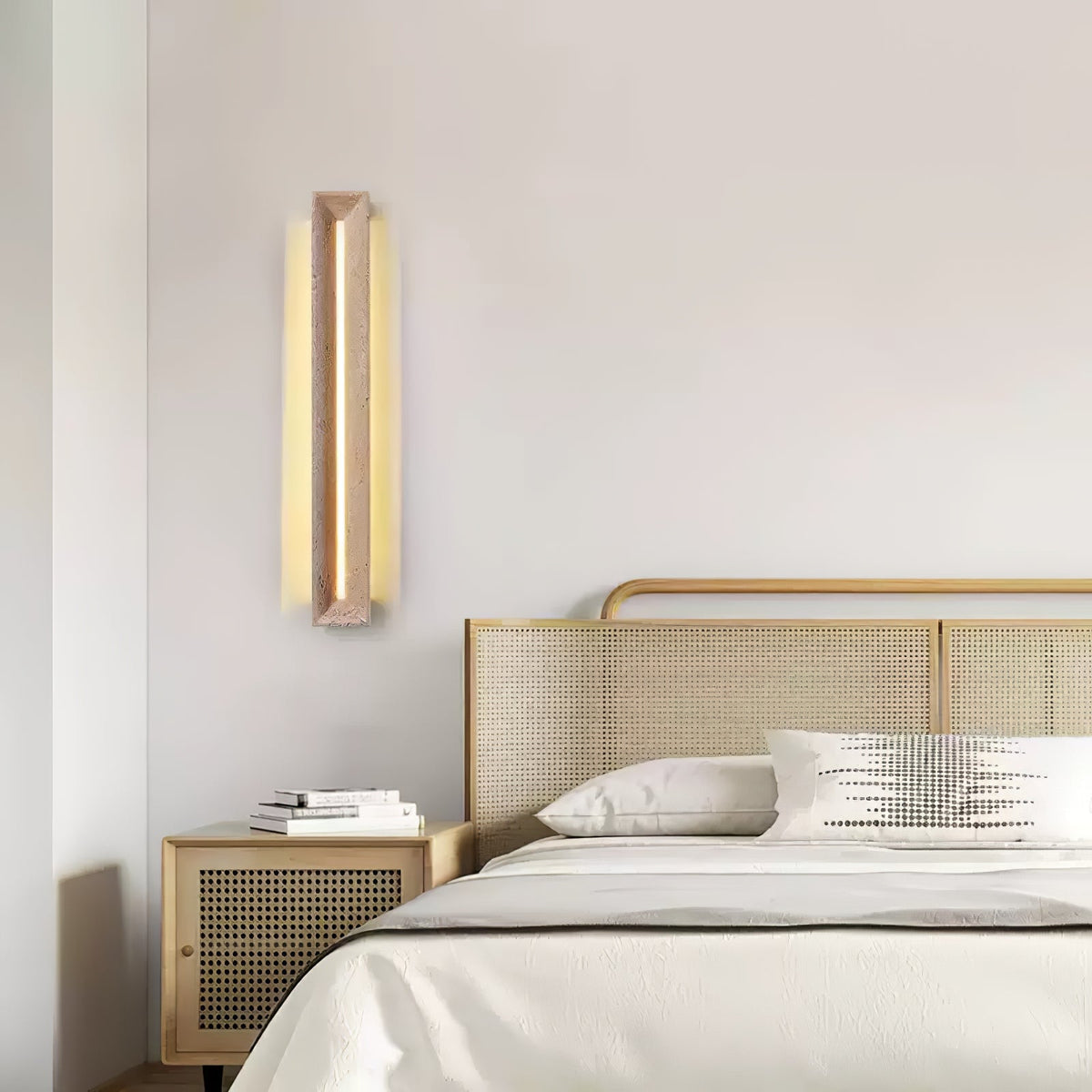 Solace Travertine Beam Wall Light