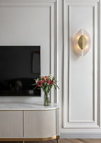 Solari Alabaster Leaf Sconce