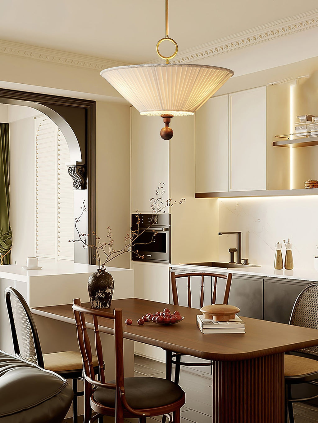 Solaria Pleated Pendant Light