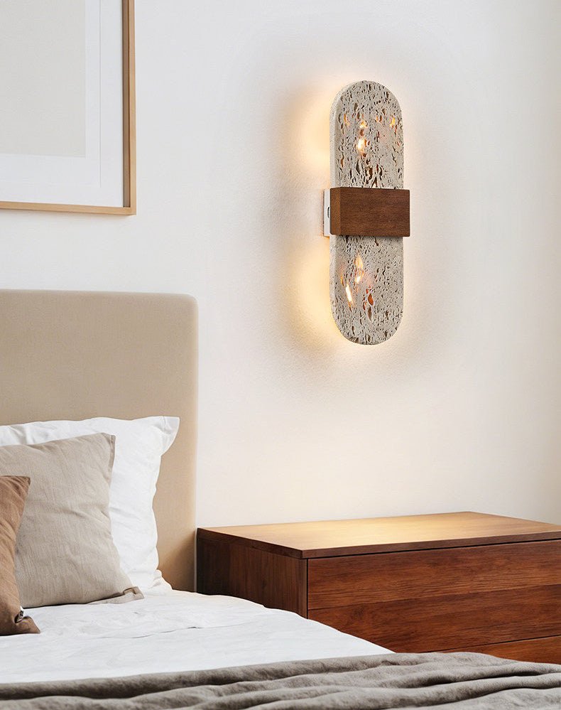 Solis Travertine Wall Light