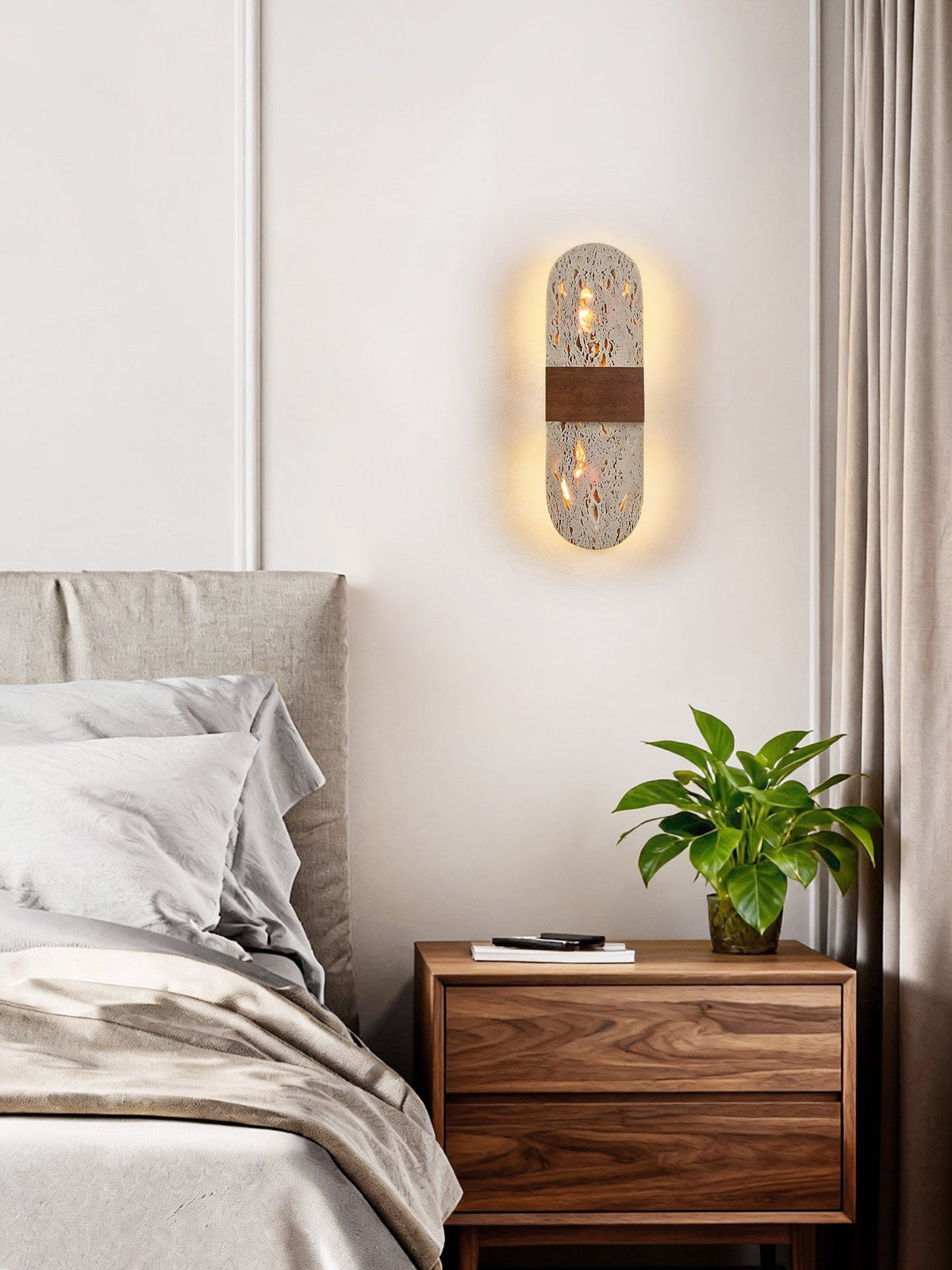 Solis Travertine Wall Light