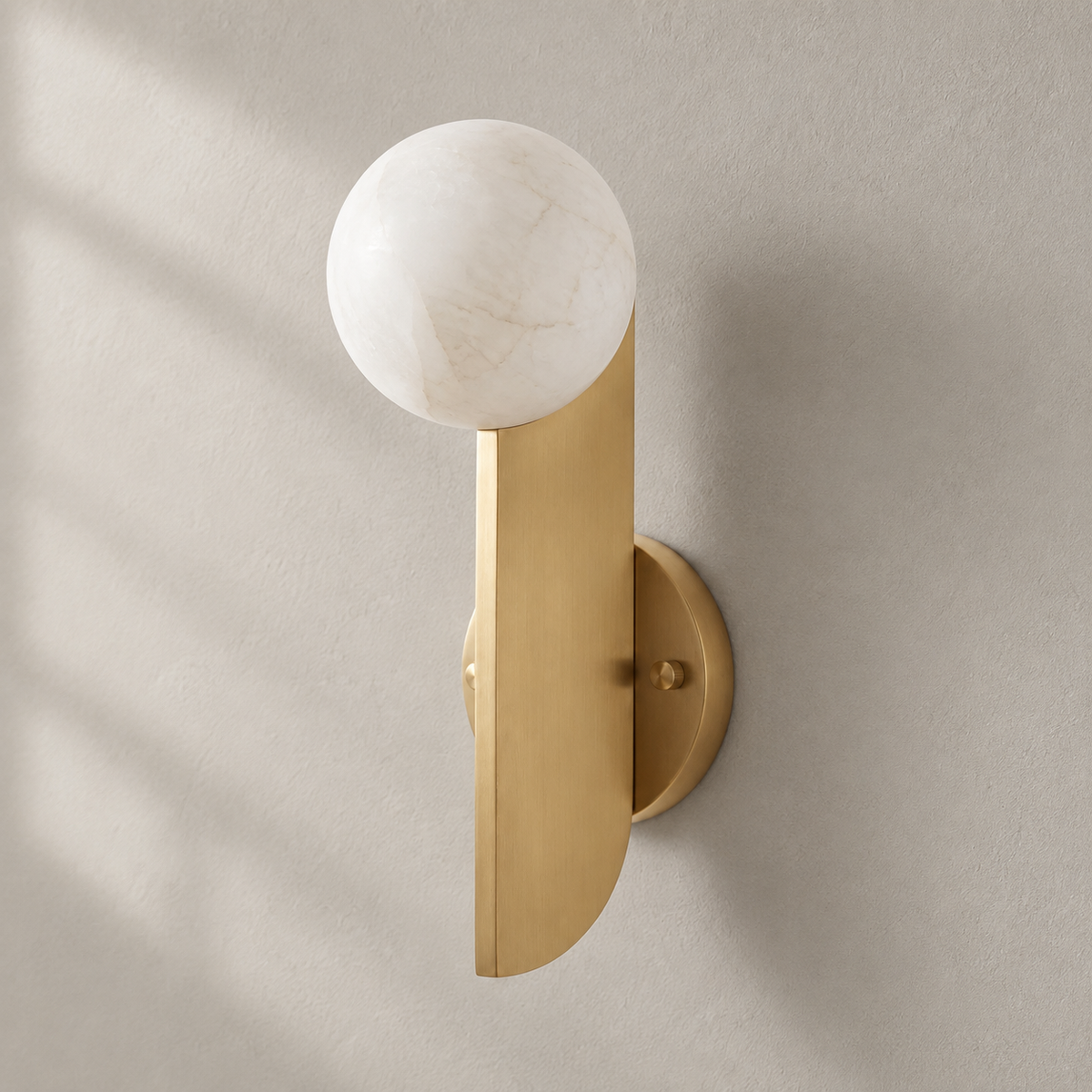 Solvara Alabaster Orb Wall Sconce