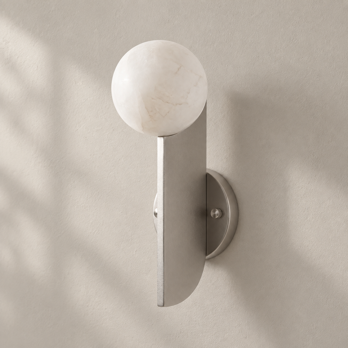 Solvara Alabaster Orb Wall Sconce